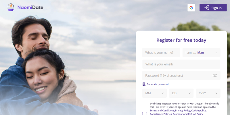 NaomiDate screenshot 1